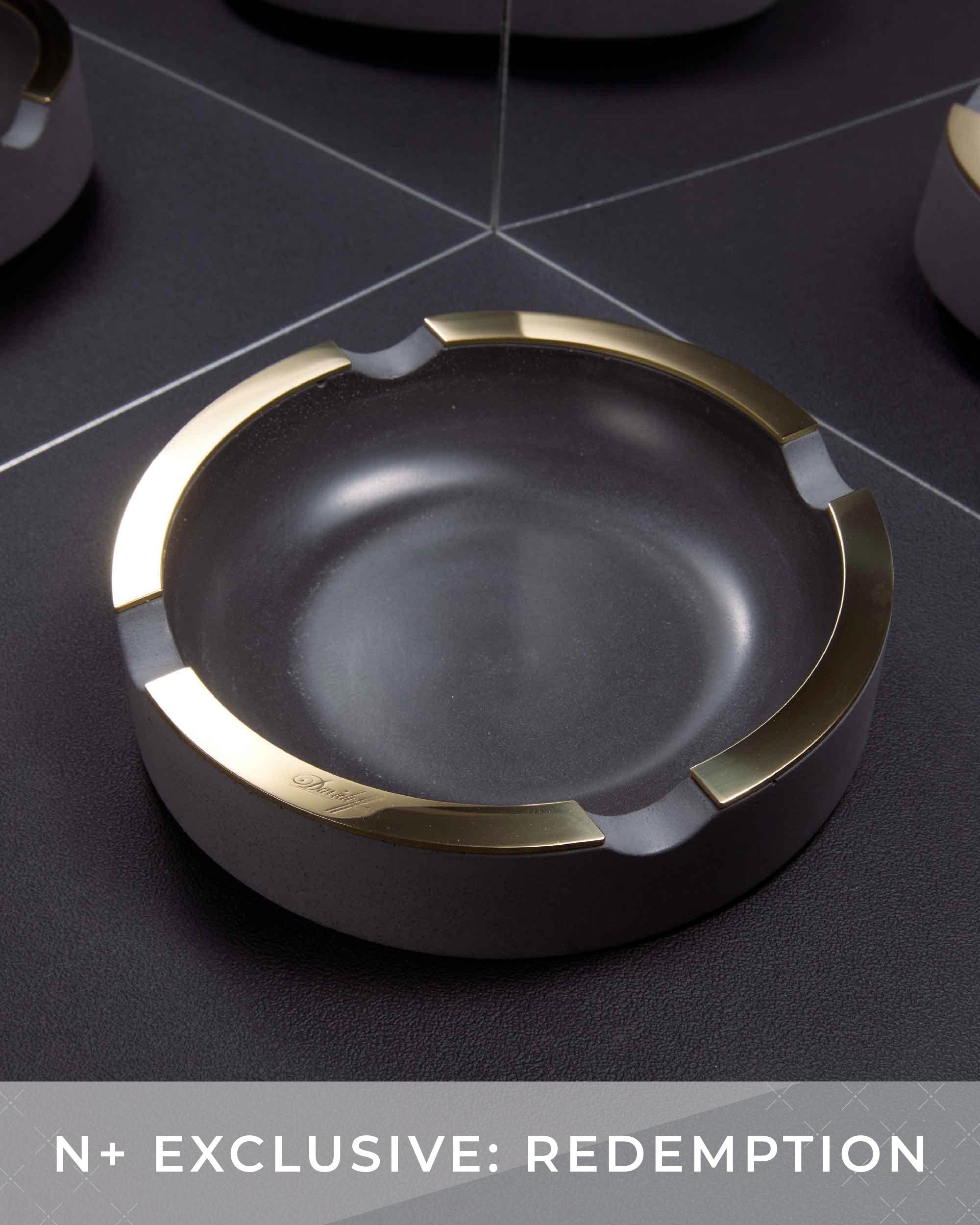 Davidoff Concrete Ashtray Large (4 Cigars) - Dark Grey (Redemption Only)